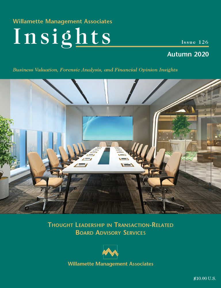 Willamette Management Associates Autumn 2020 Insights cover page