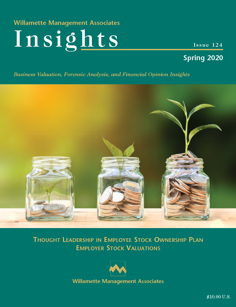 Willamette Management Associates Spring 2020 Insights cover page