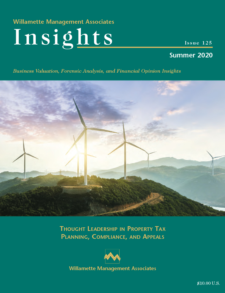 Willamette Management Associates Summer 2020 Insights cover page