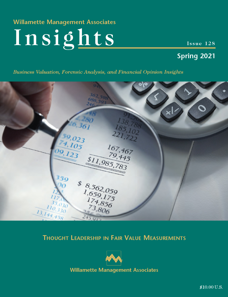 Willamette Management Associates Spring 2021 Insights cover page
