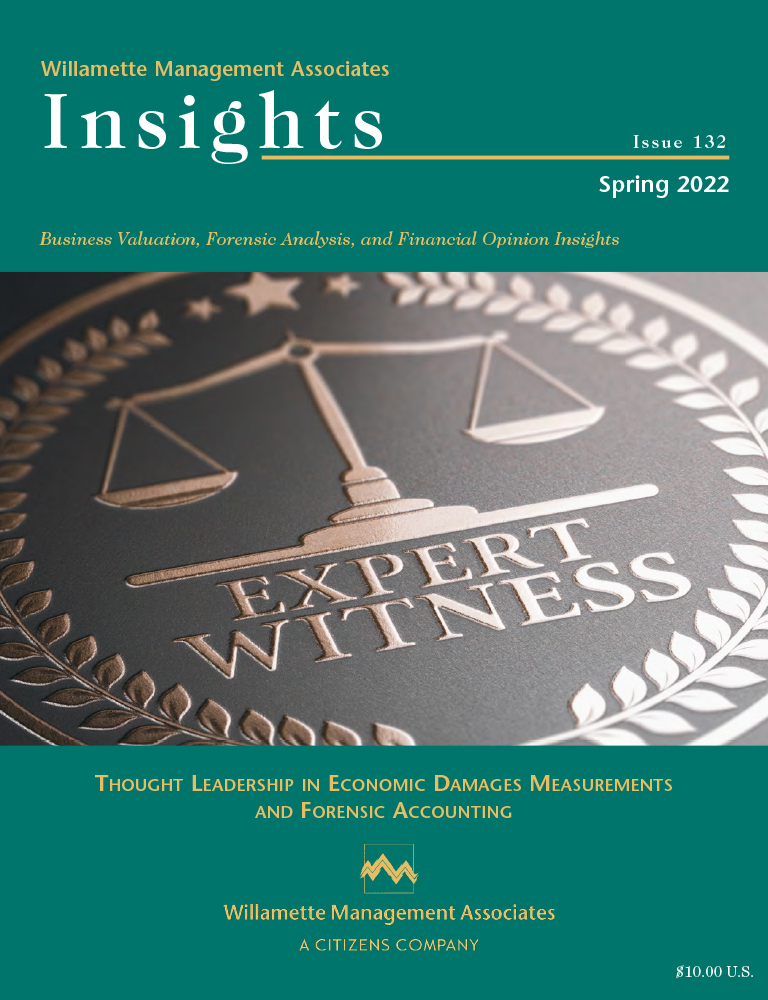 Willamette Management Associates Spring 2022 Insights cover page