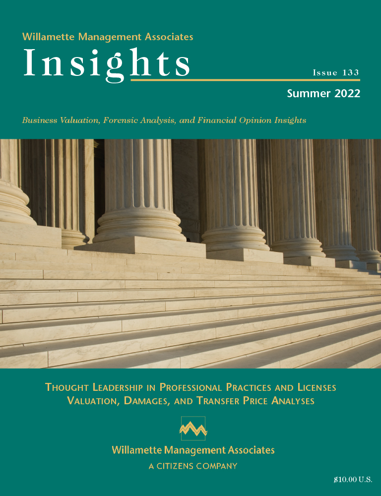 Willamette Management Associates Summer 2022 Insights cover page
