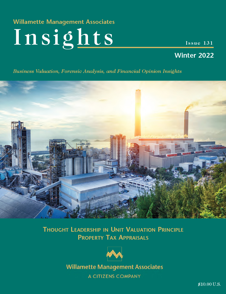Willamette Management Associates Winter 2022 Insights cover page